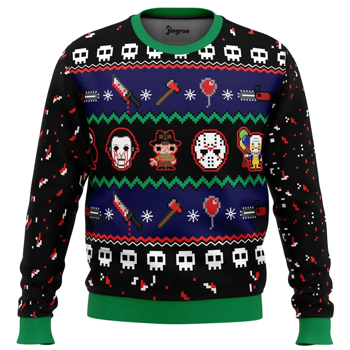 Happy Horrordays Classic Ugly Christmas Sweater - Christmas Jumper (view 1)