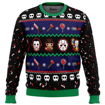 Happy Horrordays Classic Ugly Christmas Sweater - Christmas Jumper (view 1)