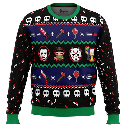 Happy Horrordays Classic Ugly Christmas Sweater - Christmas Jumper (view 1)