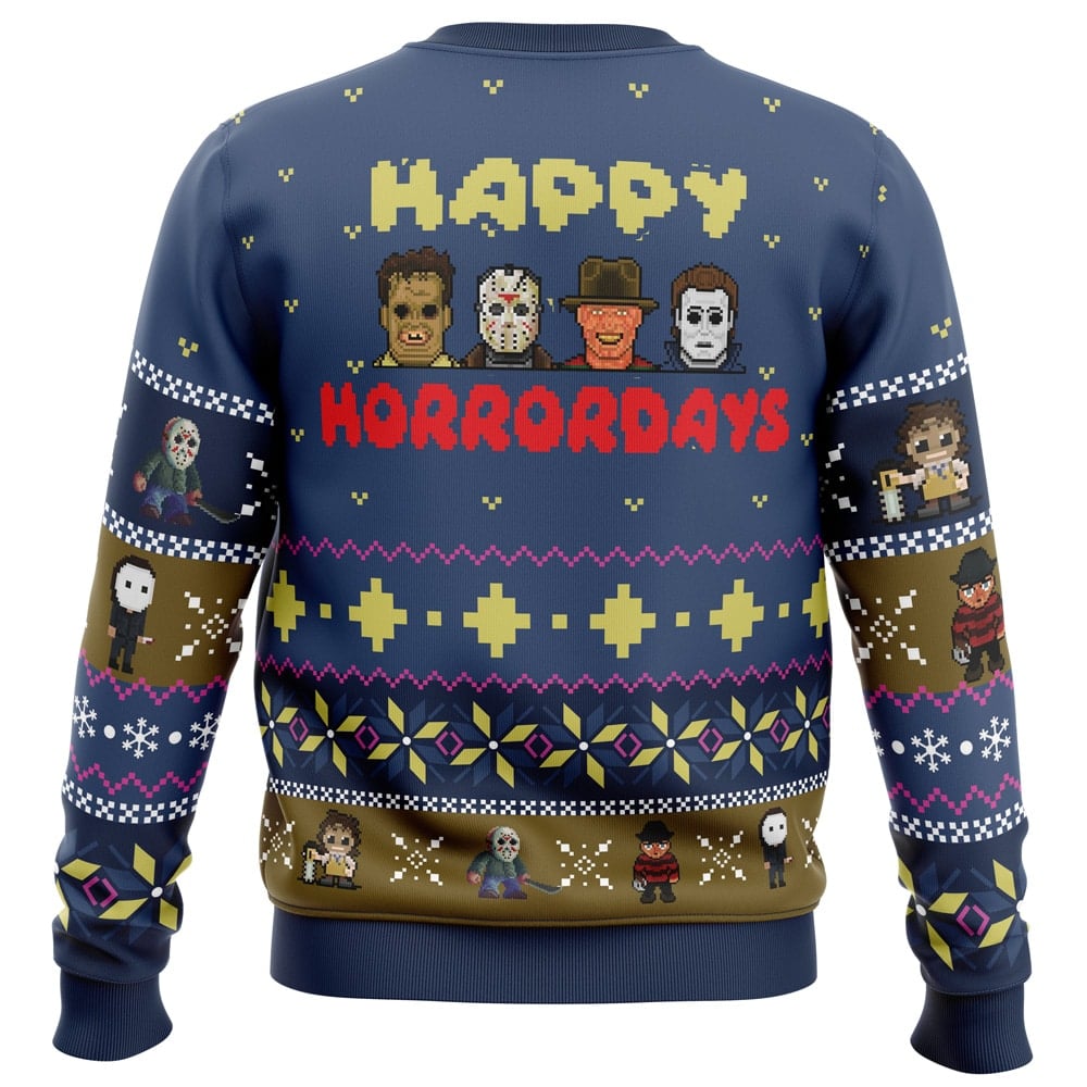 Happy Horrordays Ugly Christmas Sweater - Christmas Jumper (back)