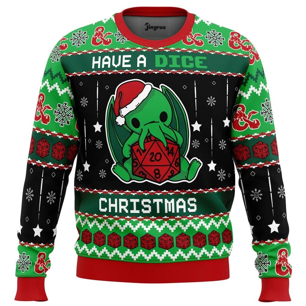 Have A Dice Christmas Ugly Christmas Sweater - Christmas Jumper (front)