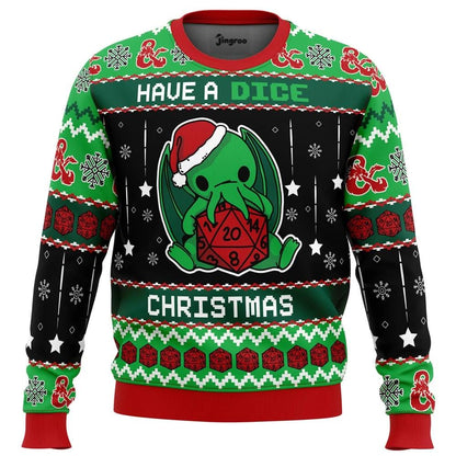 Have A Dice Christmas Ugly Christmas Sweater - Christmas Jumper (front)