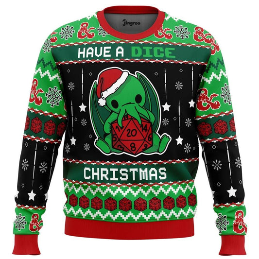 Have A Dice Christmas Ugly Christmas Sweater - Christmas Jumper (front)