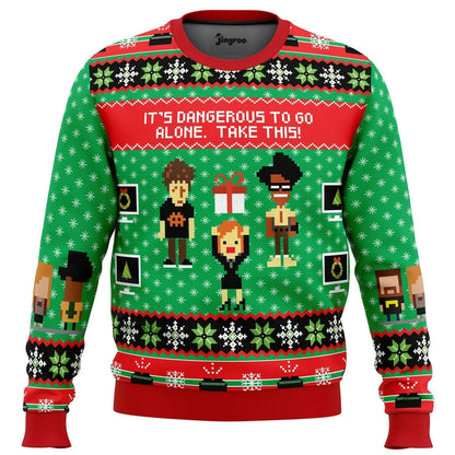 Have You Tried Turning It Off And On Again Ugly Christmas Sweater - Christmas Jumper (front)