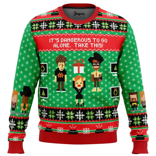 Have You Tried Turning It Off And On Again Ugly Christmas Sweater - Christmas Jumper (front)