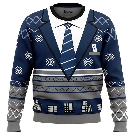Holiday Formal Survivor Knit Ugly Christmas Sweater - Christmas Jumper (front)