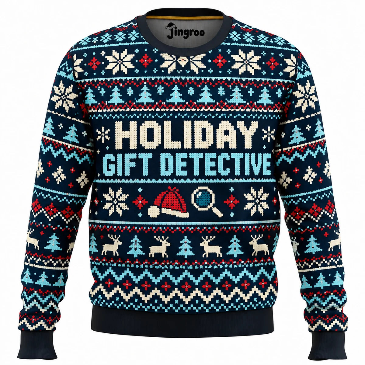 Holiday Gift Detective Ugly Christmas Sweater - Christmas Jumper (front)