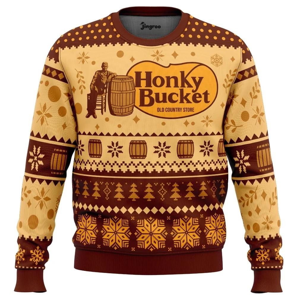 Honky Bucket Ugly Christmas Sweater - Christmas Jumper (front)