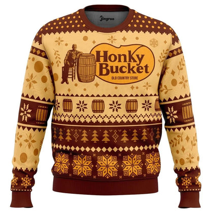 Honky Bucket Ugly Christmas Sweater - Christmas Jumper (front)