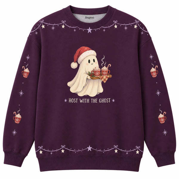 Host With the Ghost Ugly Christmas Sweater