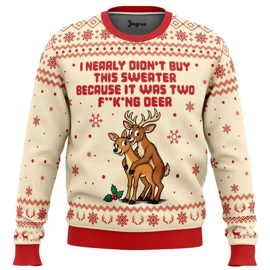 I Nearly Didn't Buy This Ugly Christmas Sweater - Christmas Jumper (front)