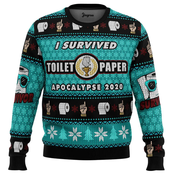 I Survived The Toilet Paper Apocalypse Ugly Christmas Sweater