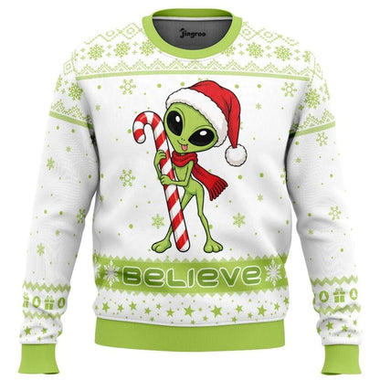 I Want To Believe In Santa Ugly Christmas Sweater - Christmas Jumper (front)