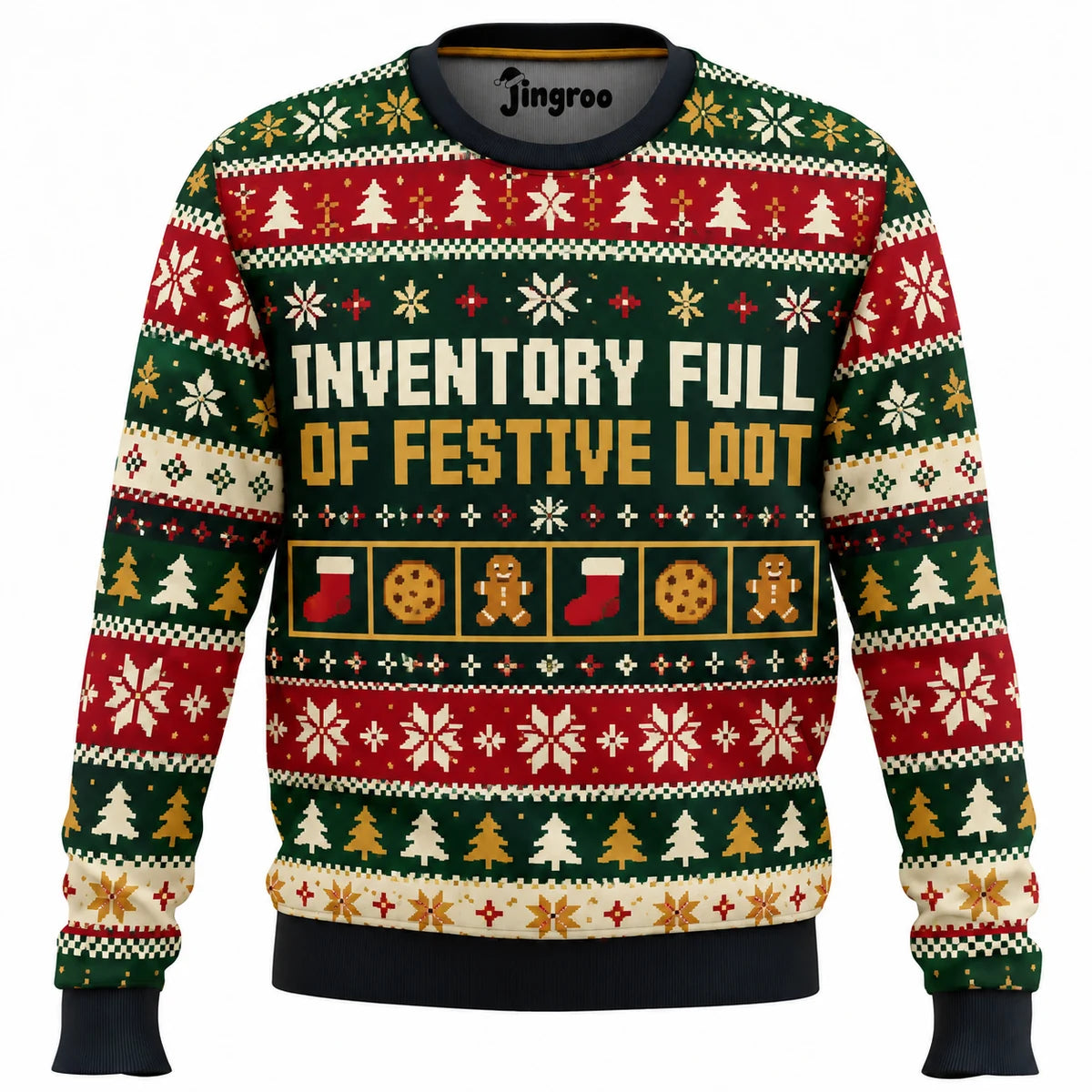Inventory Full of Festive Loot Ugly Christmas Sweater - Christmas Jumper (front)
