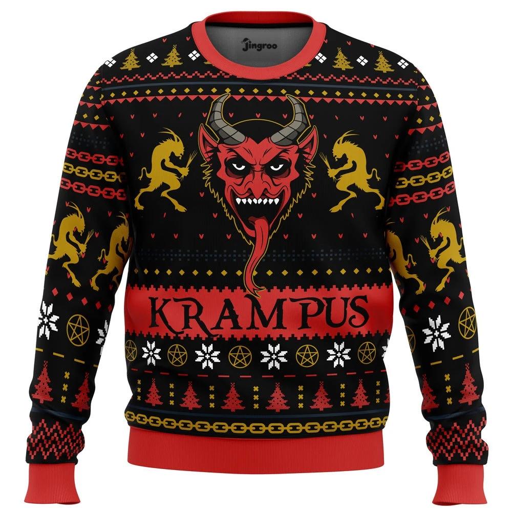 Krampus Is Coming Ugly Christmas Sweater - Christmas Jumper (front)