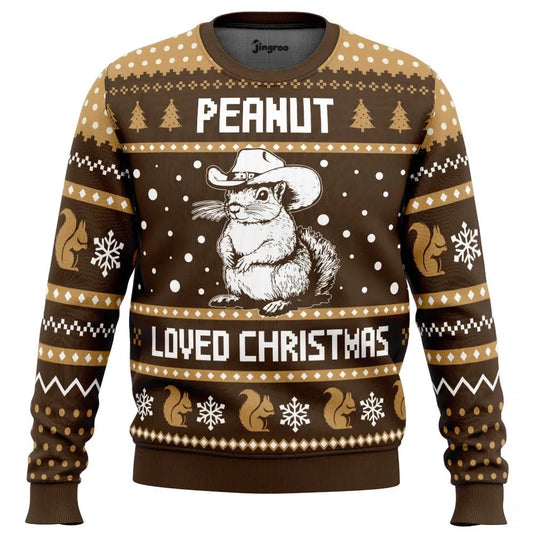 Little Squirrel Loved Christmas Ugly Christmas Sweater - Christmas Jumper (front)