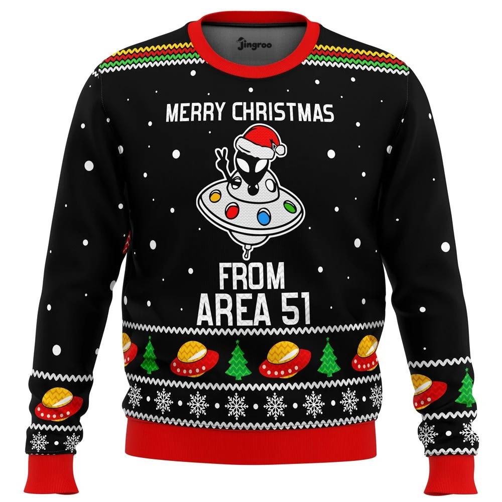Merry Christmas From Area 51 Ugly Christmas Sweater - Christmas Jumper (view 1)