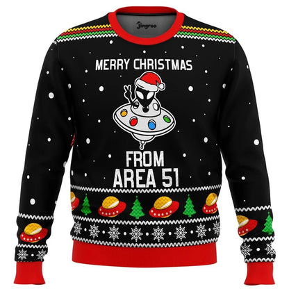 Merry Christmas From Area 51 Ugly Christmas Sweater - Christmas Jumper (view 1)
