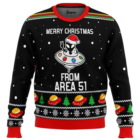 Merry Christmas From Area 51 Ugly Christmas Sweater - Christmas Jumper (view 1)