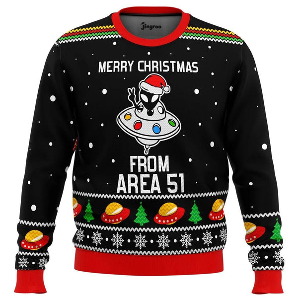 Merry Christmas From Area 51 Ugly Christmas Sweater