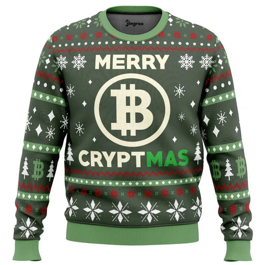 Merry Cryptmas Ugly Christmas Sweater - Christmas Jumper (front)