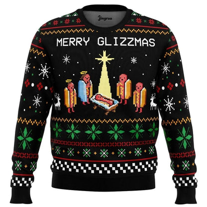 Merry Glizzmas Ugly Christmas Sweater - Christmas Jumper (front)