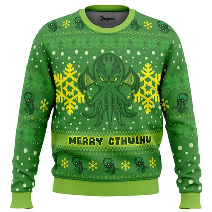 Merry Tentacle Christmas Ugly Christmas Sweater - Christmas Jumper (front)