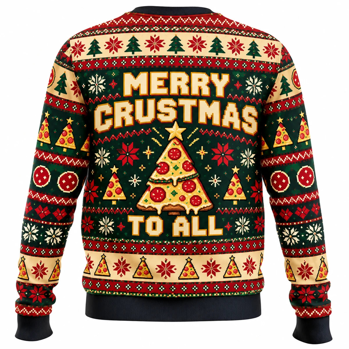 My Tree Has Extra Cheese Ugly Christmas Sweater - Christmas Jumper (back)