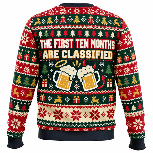 Nice-ish Since November Ugly Christmas Sweater - Christmas Jumper (back)
