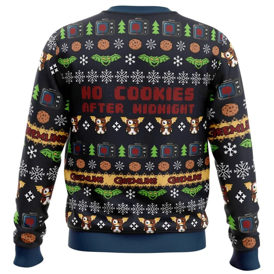 No Cookies After Midnight Ugly Christmas Sweater - Christmas Jumper (back)