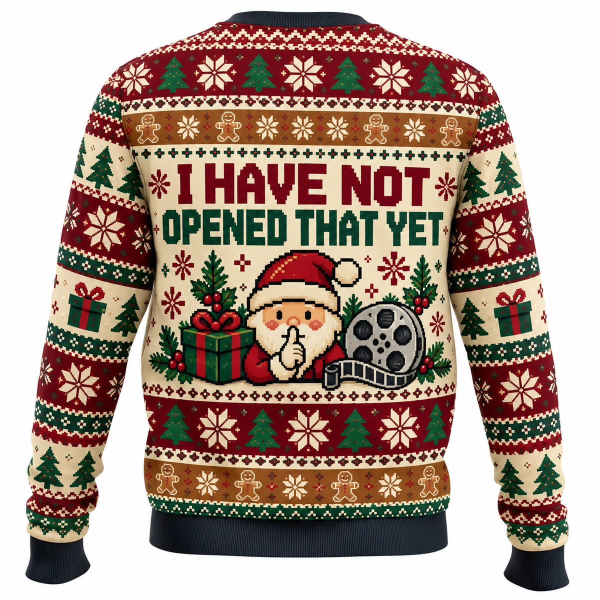 No Holiday Spoilers Ugly Christmas Sweater - Christmas Jumper (back)