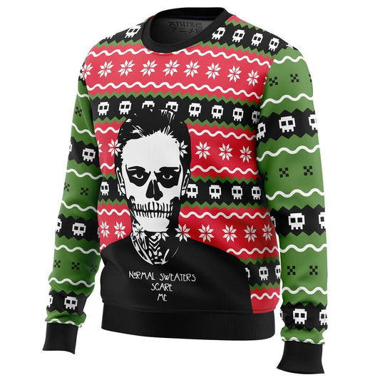 Normal Sweaters Scare Me Ugly Christmas Sweater - Christmas Jumper (back)