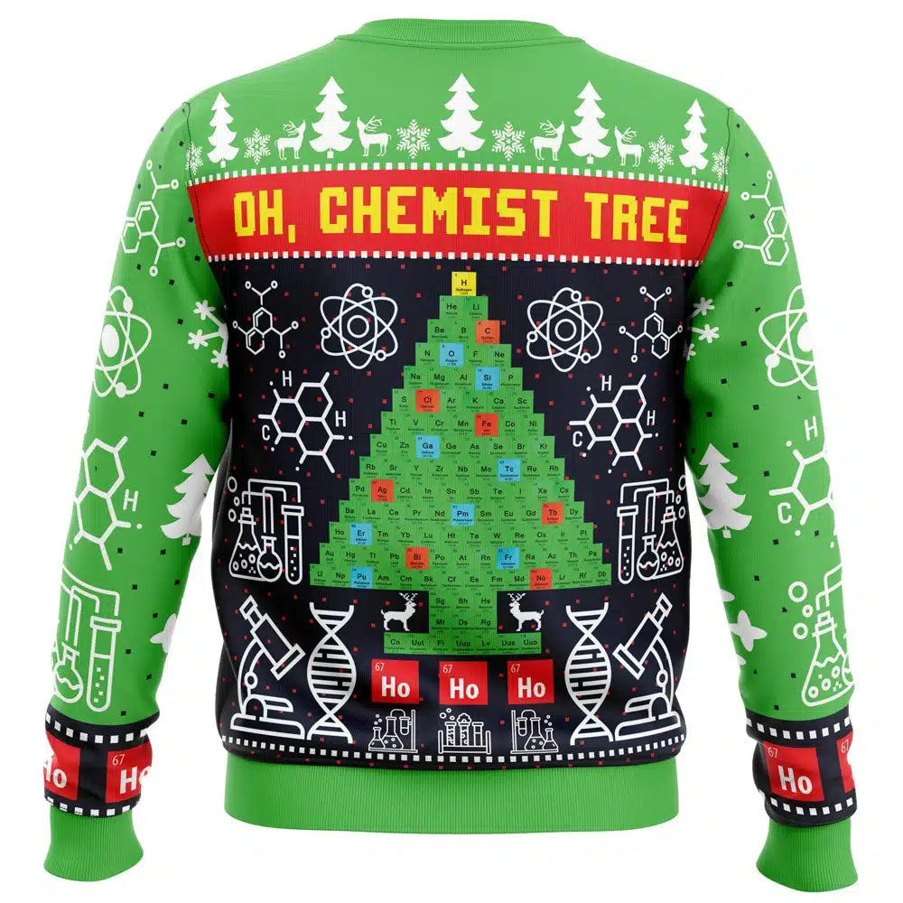 Oh Chemist Tree Ugly Christmas Sweater - Christmas Jumper (back)