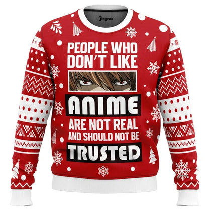 People Who Don't Like Cartoons Ugly Christmas Sweater - Christmas Jumper (front)