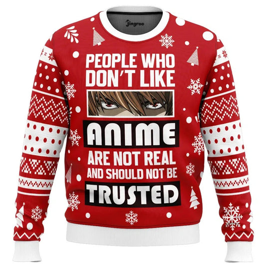 People Who Don't Like Cartoons Ugly Christmas Sweater - Christmas Jumper (front)