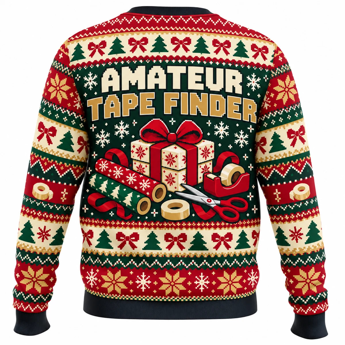 Professional Gift Wrapper Ugly Christmas Sweater - Christmas Jumper (back)