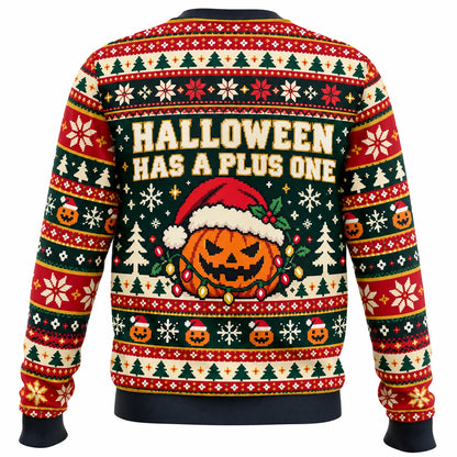 Pumpkin Refuses to Leave Ugly Christmas Sweater - Christmas Jumper (back)