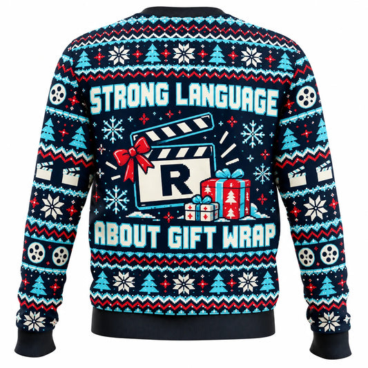 Rated F for Festive Ugly Christmas Sweater - Christmas Jumper (back)