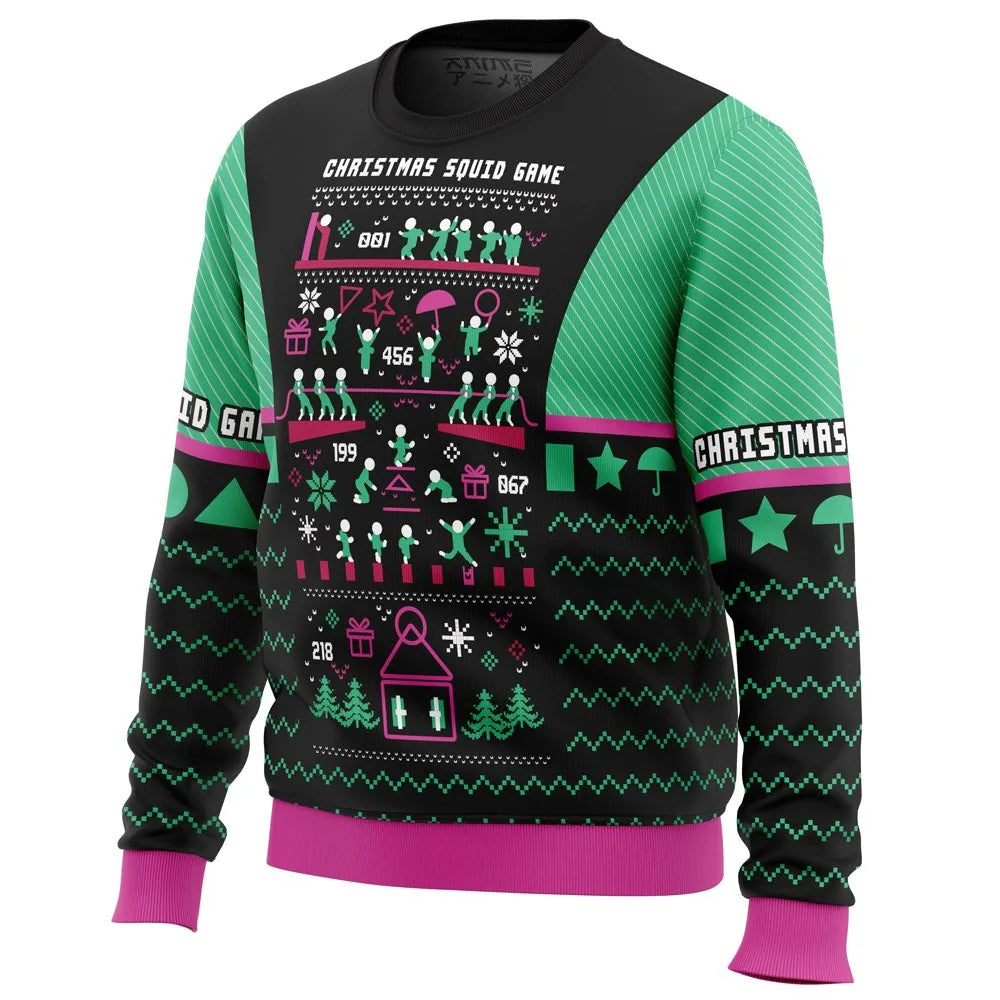 Red Light, Green Light Christmas Ugly Christmas Sweater - Christmas Jumper (back)