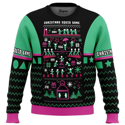 Red Light, Green Light Christmas Ugly Christmas Sweater - Christmas Jumper (front)