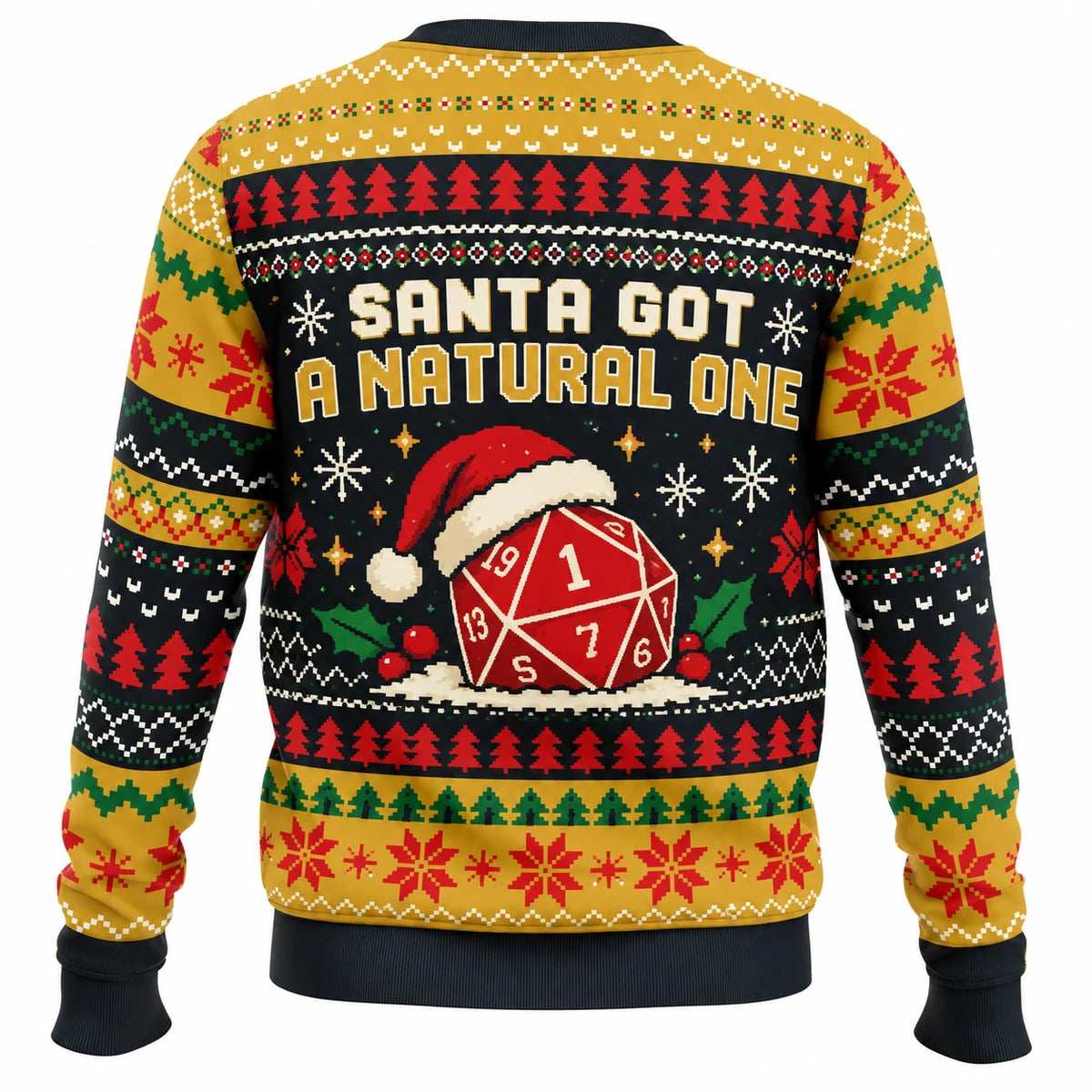 Roll for Christmas Ugly Christmas Sweater - Christmas Jumper (back)