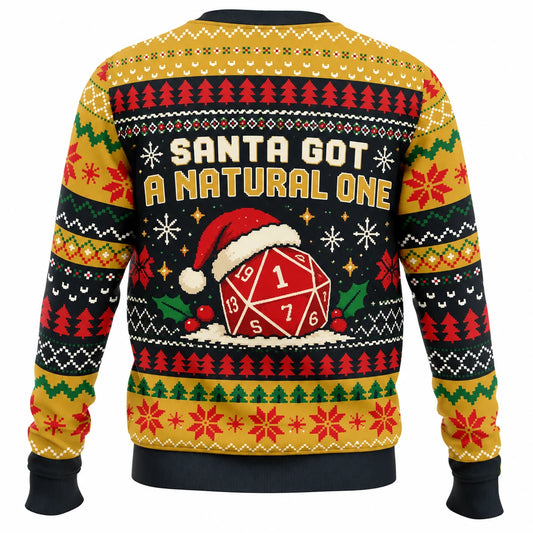 Roll for Christmas Ugly Christmas Sweater - Christmas Jumper (back)
