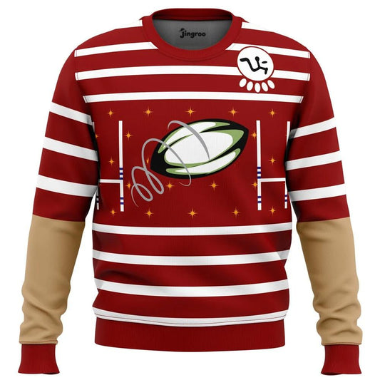 Rugby Captain Survivor Knit Ugly Christmas Sweater - Christmas Jumper (front)