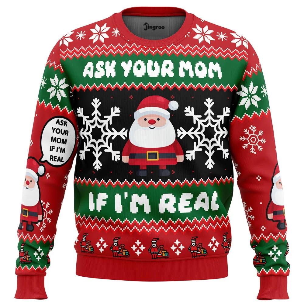 Santa Says Hi Ugly Christmas Sweater - Christmas Jumper (front)