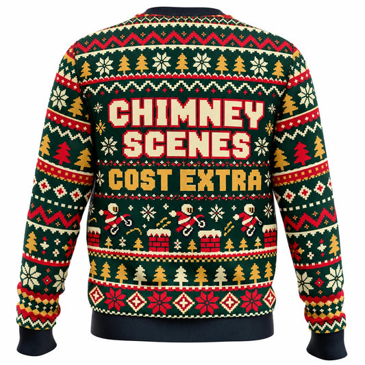 Santa's Stunt Double Ugly Christmas Sweater - Christmas Jumper (back)