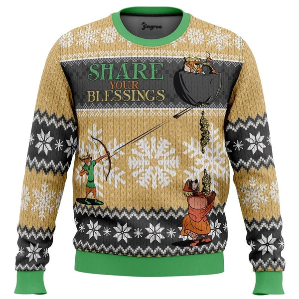 Share Your Blessings, Merry Men Ugly Christmas Sweater