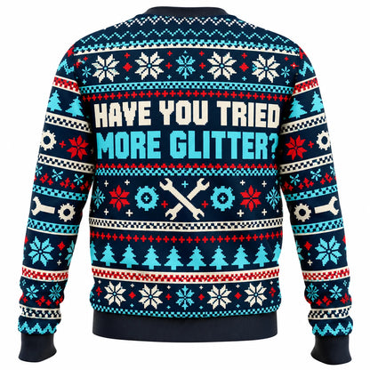Sleigh Out of Service Ugly Christmas Sweater - Christmas Jumper (back)