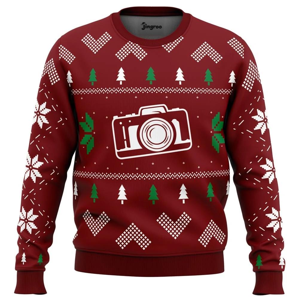 Snap Snap Survivor Knit Ugly Christmas Sweater - Christmas Jumper (front)