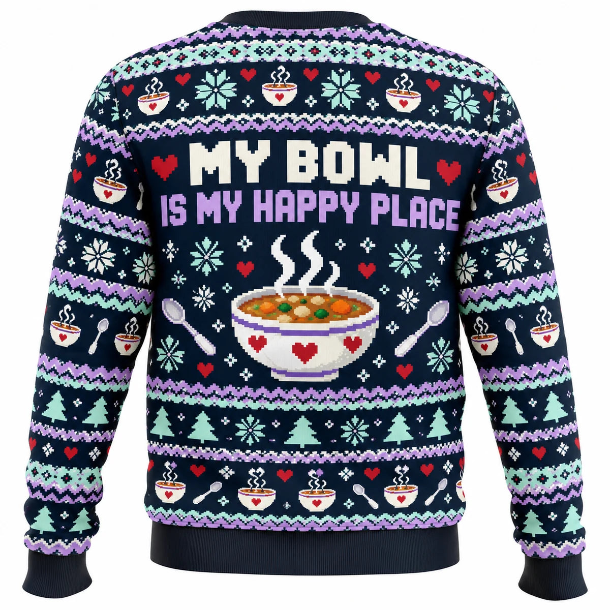 Soup Weather Sweater Energy Ugly Christmas Sweater - Christmas Jumper (back)