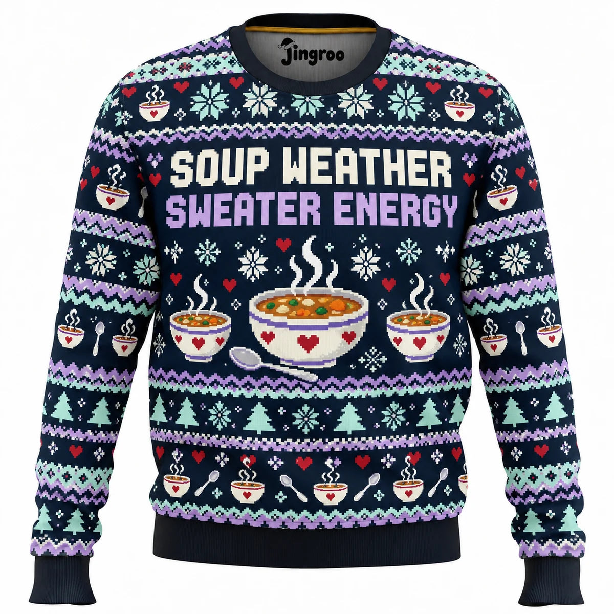 Soup Weather Sweater Energy Ugly Christmas Sweater - Christmas Jumper (front)